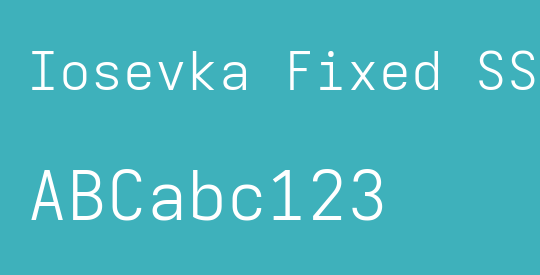Iosevka Fixed SS03 LtEx