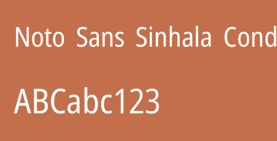 Noto Sans Sinhala Condensed