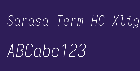 Sarasa Term HC Xlight