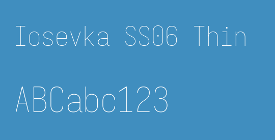Iosevka SS06 Thin