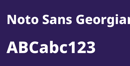 Noto Sans Georgian ExtraBold