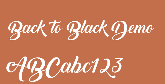 Back to Black Demo