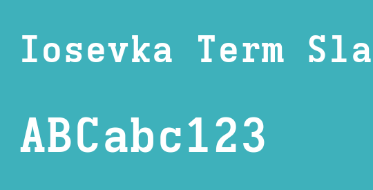 Iosevka Term Slab Extended