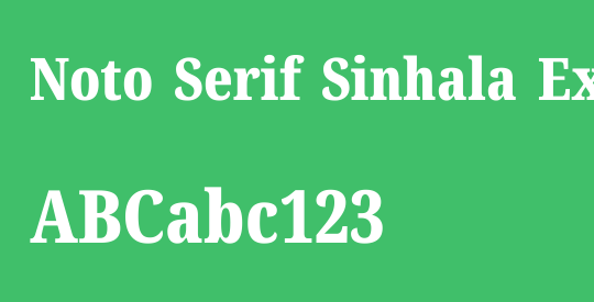 Noto Serif Sinhala ExtraCondensed Black