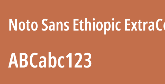 Noto Sans Ethiopic ExtraCondensed SemiBold