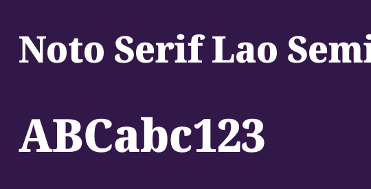 Noto Serif Lao SemiCondensed Black