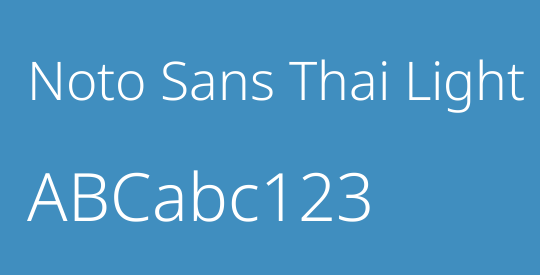 Noto Sans Thai Light