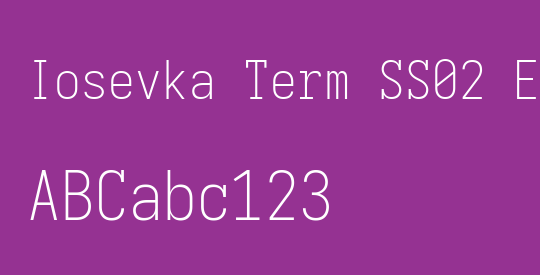 Iosevka Term SS02 Extralight