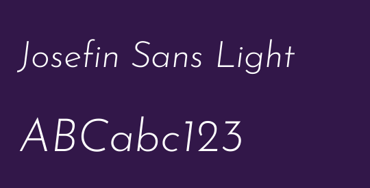 Josefin Sans Light