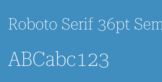 Roboto Serif 36pt SemiCondensed Thin