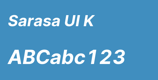 Sarasa UI K