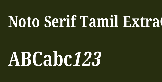 Noto Serif Tamil ExtraCondensed