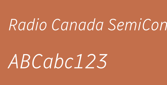 Radio Canada SemiCondensed Light