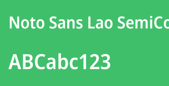 Noto Sans Lao SemiCondensed SemiBold