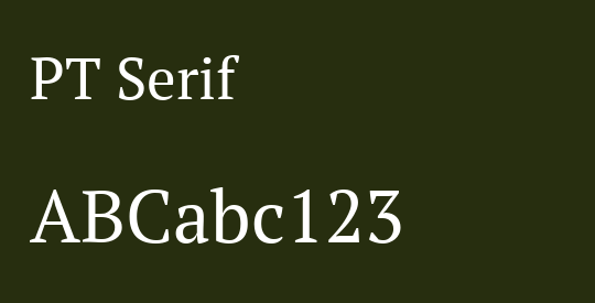 PT Serif