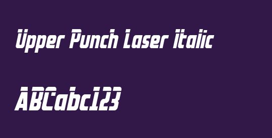 Upper Punch Laser Italic