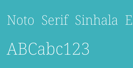 Noto Serif Sinhala ExtraLight