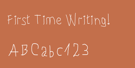 First Time Writing!