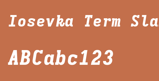 Iosevka Term Slab HvEx