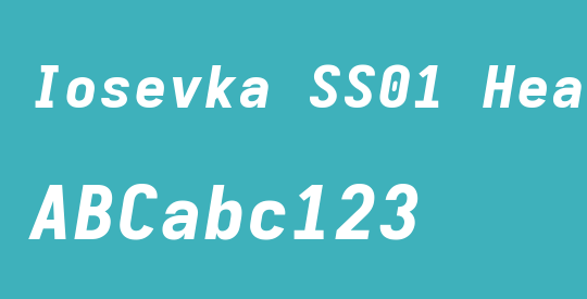 Iosevka SS01 Heavy Extended