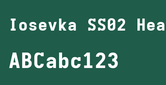 Iosevka SS02 Heavy Extended