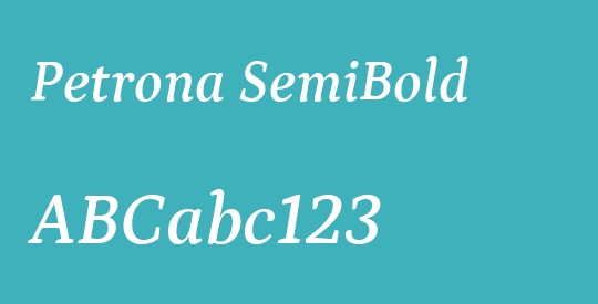 Petrona SemiBold