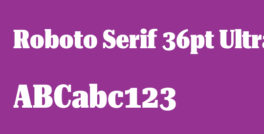 Roboto Serif 36pt UltraCondensed Black