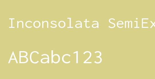Inconsolata SemiExpanded