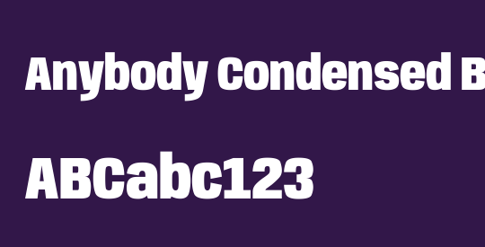 Anybody Condensed Black