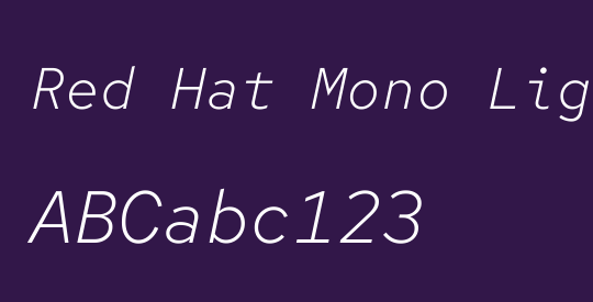 Red Hat Mono Light