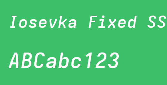 Iosevka Fixed SS08 SmBdExObl
