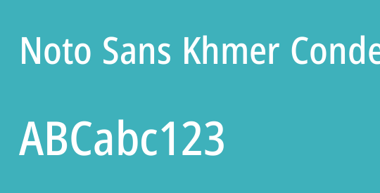 Noto Sans Khmer Condensed Medium