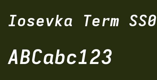 Iosevka Term SS07 Extended
