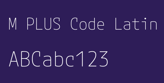 M PLUS Code Latin SemiExpanded ExtraLight