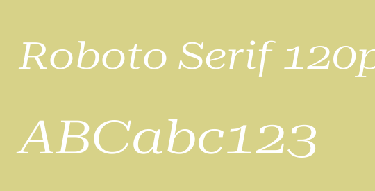 Roboto Serif 120pt ExtraExpanded