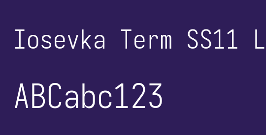 Iosevka Term SS11 Light
