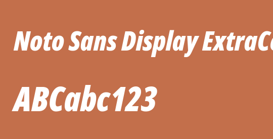 Noto Sans Display ExtraCondensed Black