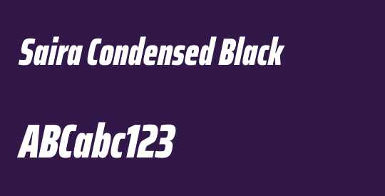 Saira Condensed Black