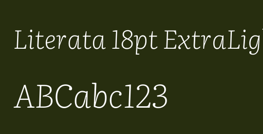 Literata 18pt ExtraLight