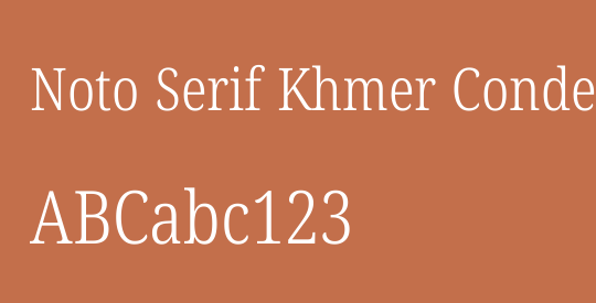 Noto Serif Khmer Condensed Light