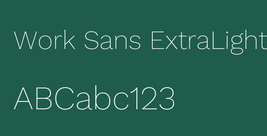 Work Sans ExtraLight