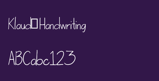 Klaud_Handwriting