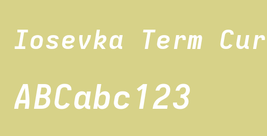 Iosevka Term Curly Extended