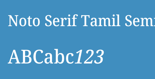 Noto Serif Tamil SemiCondensed Medium