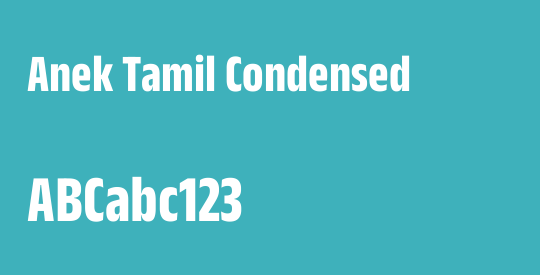 Anek Tamil Condensed
