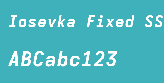 Iosevka Fixed SS11 XBdExObl