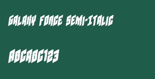 Galaxy Force Semi-Italic
