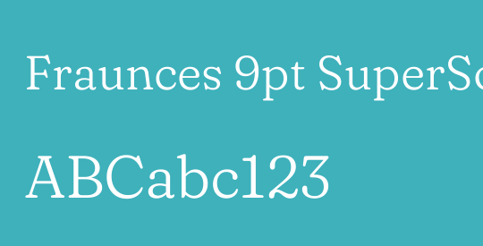 Fraunces 9pt SuperSoft Light