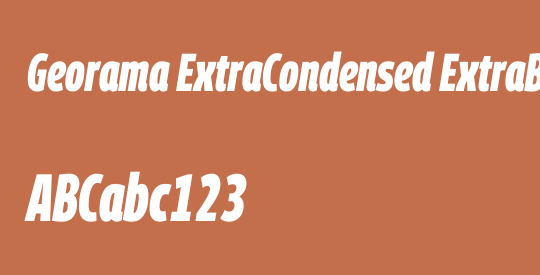 Georama ExtraCondensed ExtraBold
