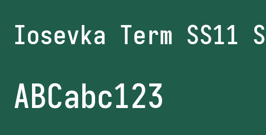 Iosevka Term SS11 Semibold